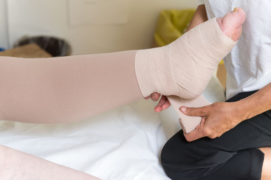elastic compression bandages will stretch and lose efficacy over time