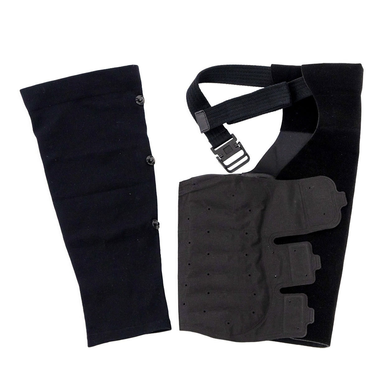 aero-wrap thigh inflatable sleeve and liner side by side for comfortable fit on swollen legs